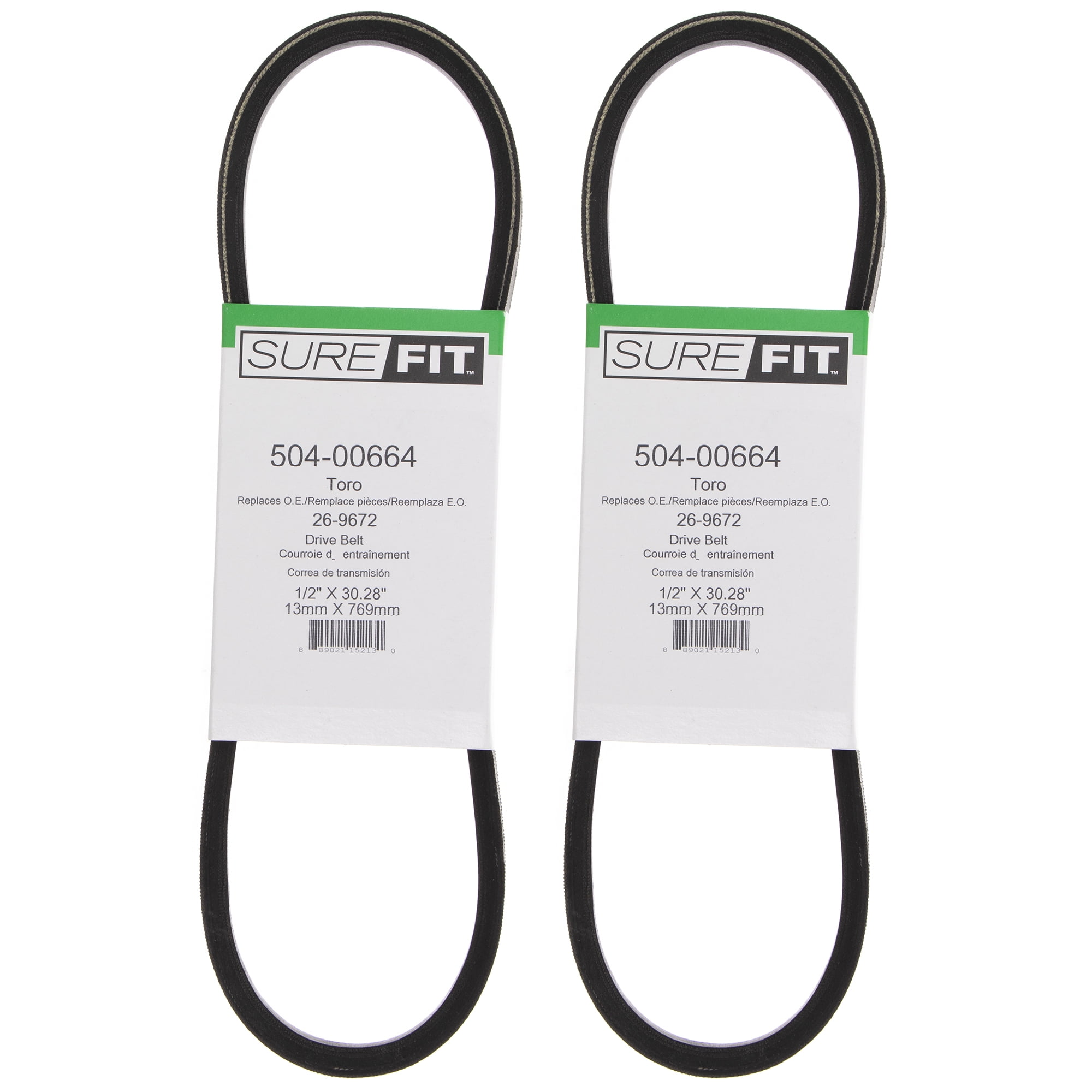 SureFit Deck Drive VBelts Replacement for Toro 269672 Power Throw
