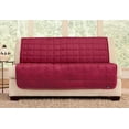 thumbnail image 1 of SureFit Deluxe Pet, Odor Control, Armless Loveseat Furniture Cover in Burgundy, 1 of 5
