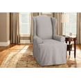 thumbnail image 1 of SureFit  Duck 1 Piece Wing Chair Slipcover Gray, 1 of 2