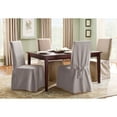 thumbnail image 1 of SureFit  Duck Long Dining Chair Slipcover Gray, 1 of 5