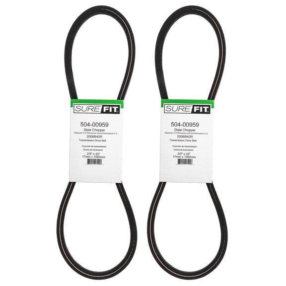 SureFit Engine Transmission Drive Belt Dixie Chopper 2006B40R XWD3500 LP3000 2PK