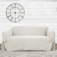 thumbnail image 1 of SureFit  Farmhouse Basketweave 1 Piece Loveseat Slipcover Oatmeal, 1 of 2