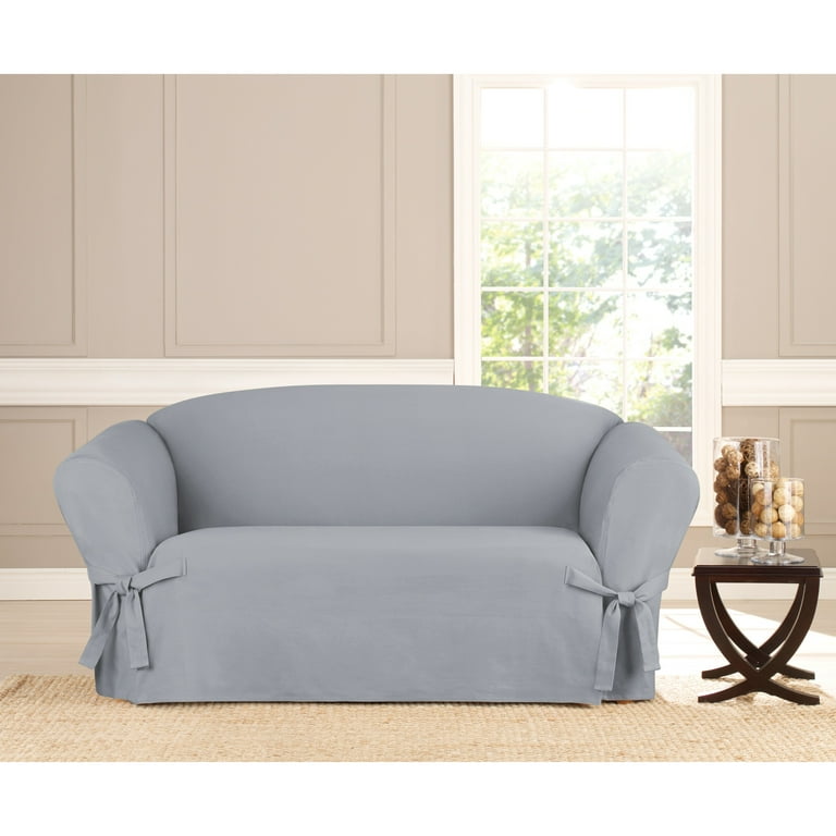 Heavyweight Cotton Duck One Piece Sofa and one hotsell Chair Slipcover