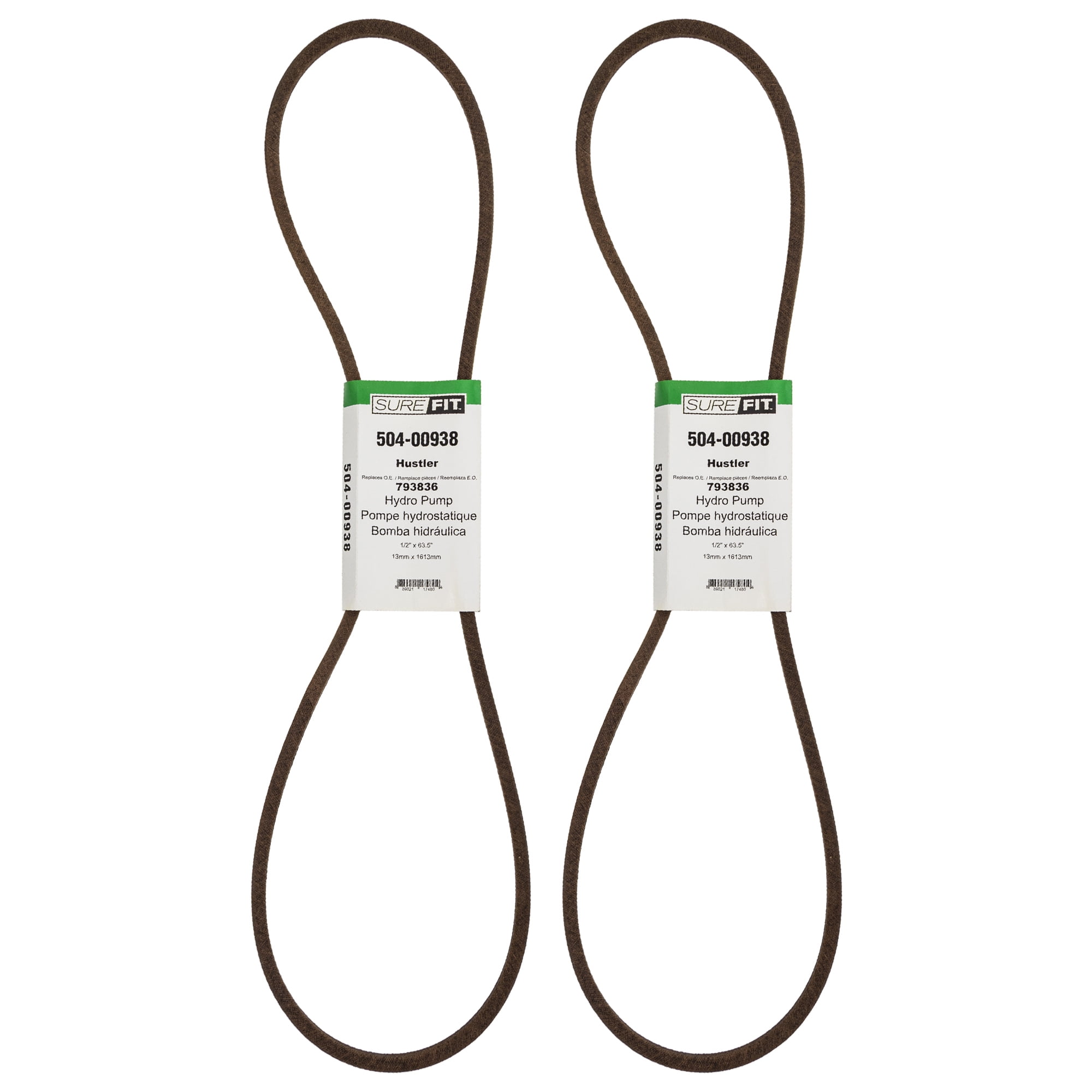 SureFit Hydraulic Pump Drive Belts Replacement for Hustler 793836 36