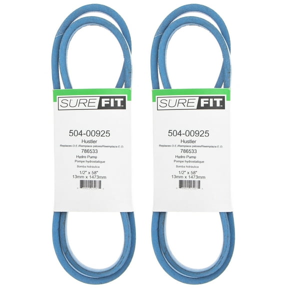 SureFit Hydro Pump Drive Belt 786533 Hustler 52" Decks Super Mini Z Mowers 2PK