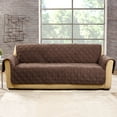 thumbnail image 1 of SureFit Microfiber Pet Sofa Furniture Cover in Chocolate, 1 of 5