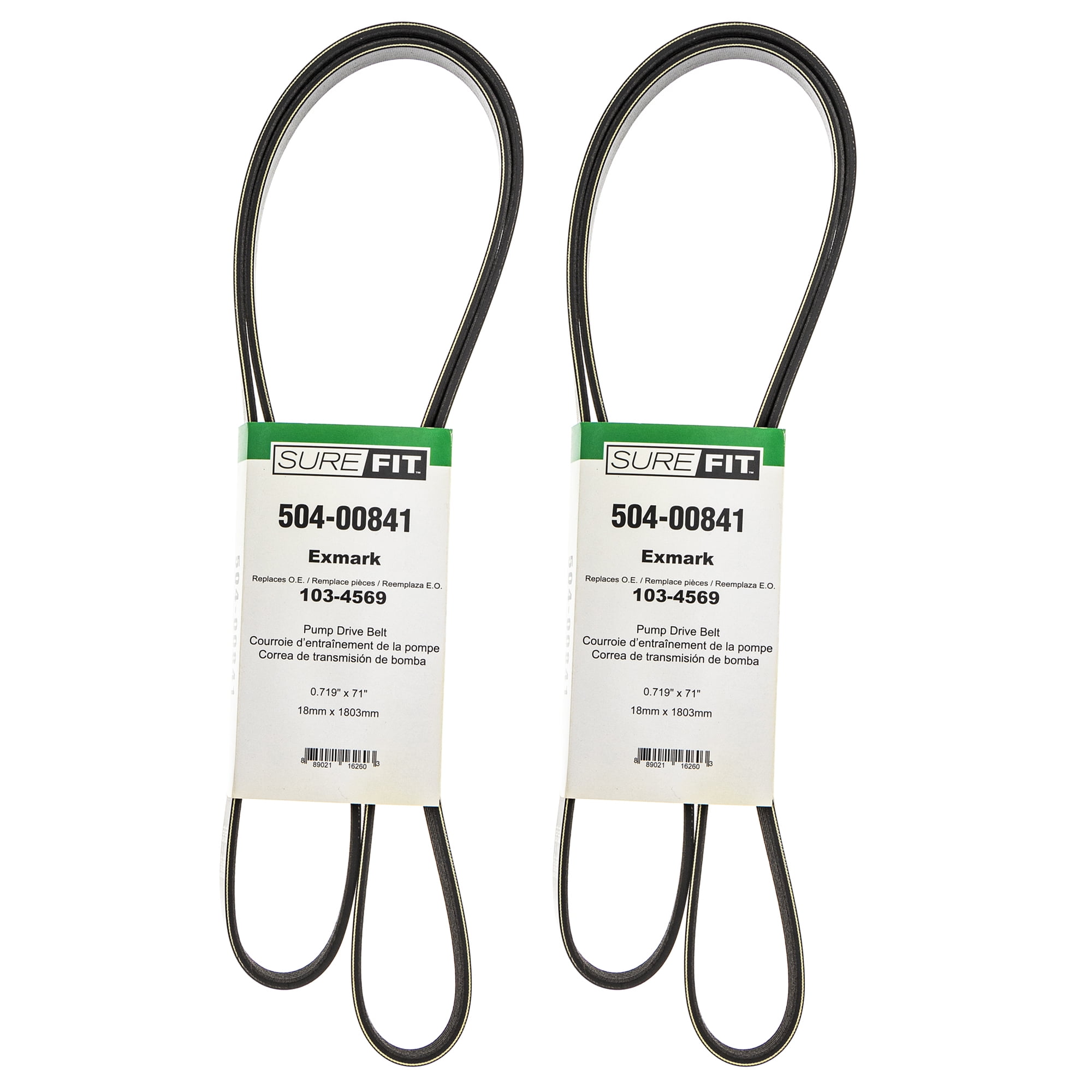 SureFit Pump Drive Belt 103-4569 Exmark 60 SureFit Pump Drive Belt 103-4569 Exmark 60