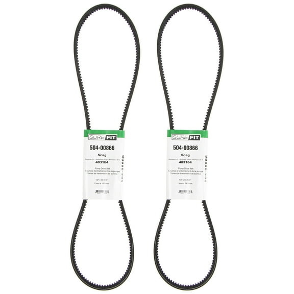 SureFit Pump Drive Belt 483164 Scag Z-Cat SMZC36 SMZC42 SZC36 SZC42 Mowers 2PK