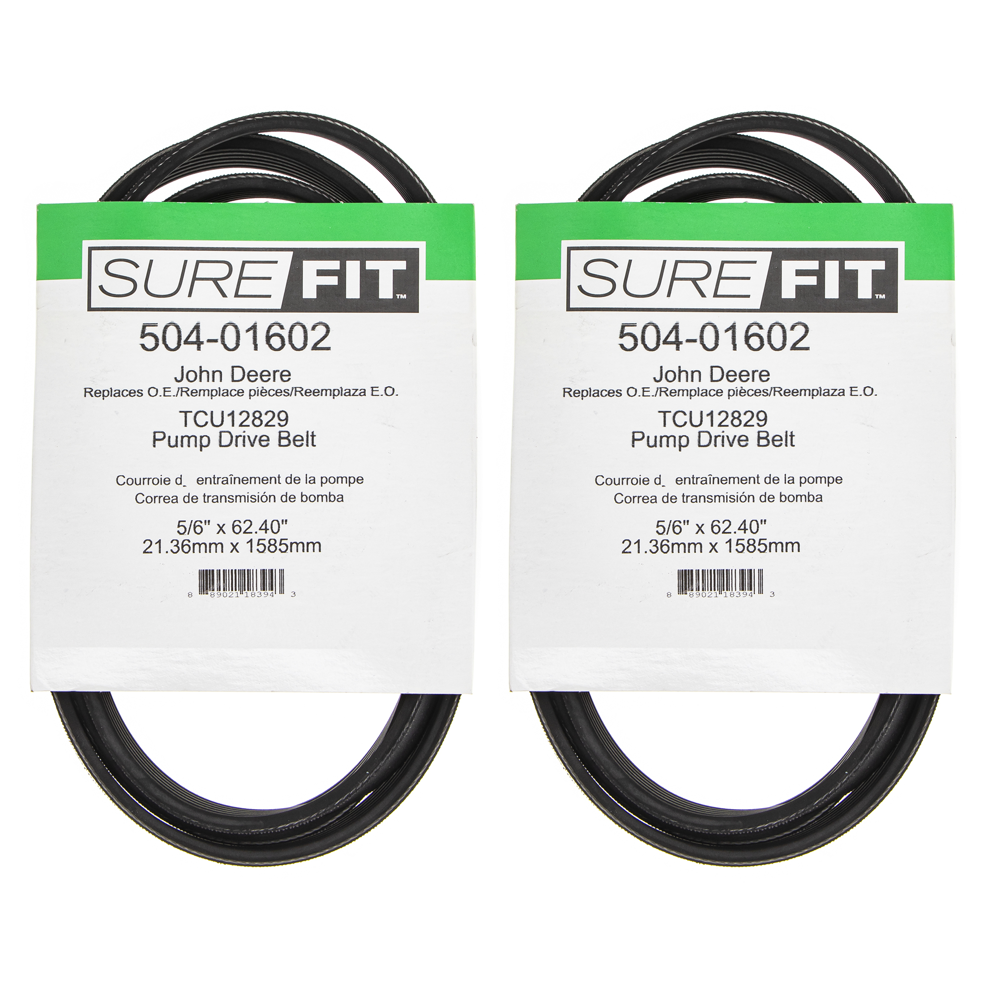 SureFit Pump Drive Belt John Deere TCU12829 Ztrak 737 757 PC2862 Ztrak