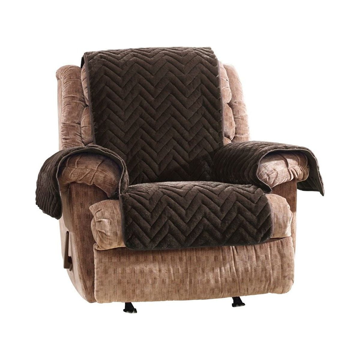 SureFit Quilted Faux Fur Recliner Cover