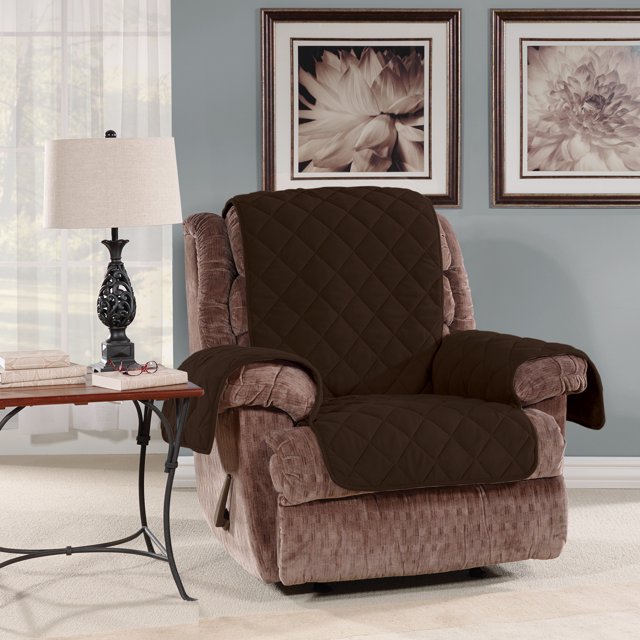 SureFit Recliner PetFriendly Slipcover Solid Polyester, Brown