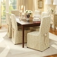 thumbnail image 1 of SureFit Scroll Full Length Skirt with Ties Dining Chair Slipcover, Champagne, 1 of 4