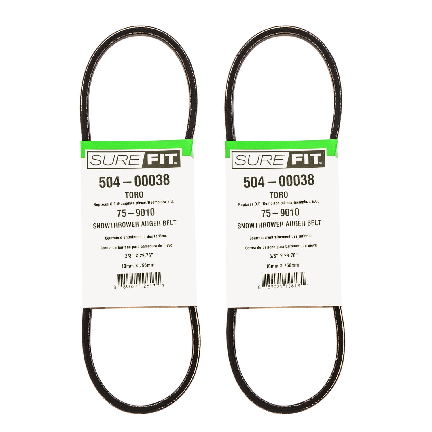 SureFit Snowthrower Auger Belt Replacement For Toro 759010 16" Power