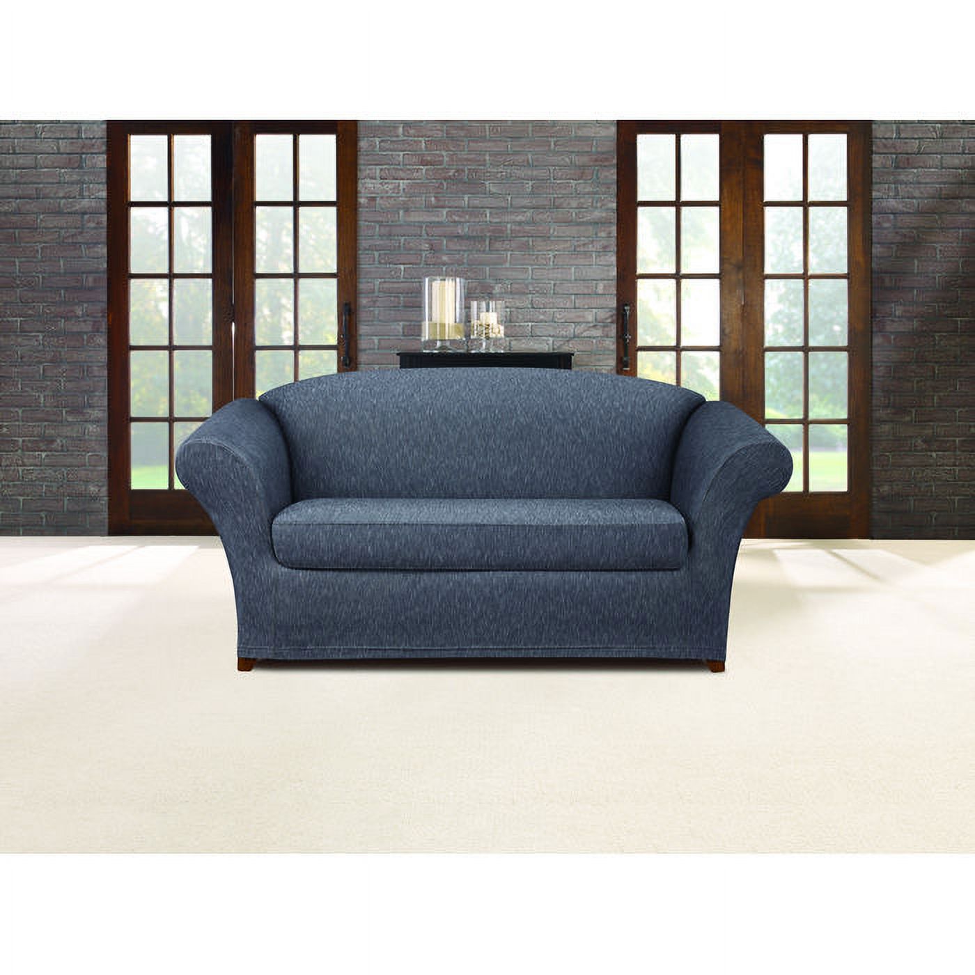 SureFit Stretch Denim Loveseat Slipcover