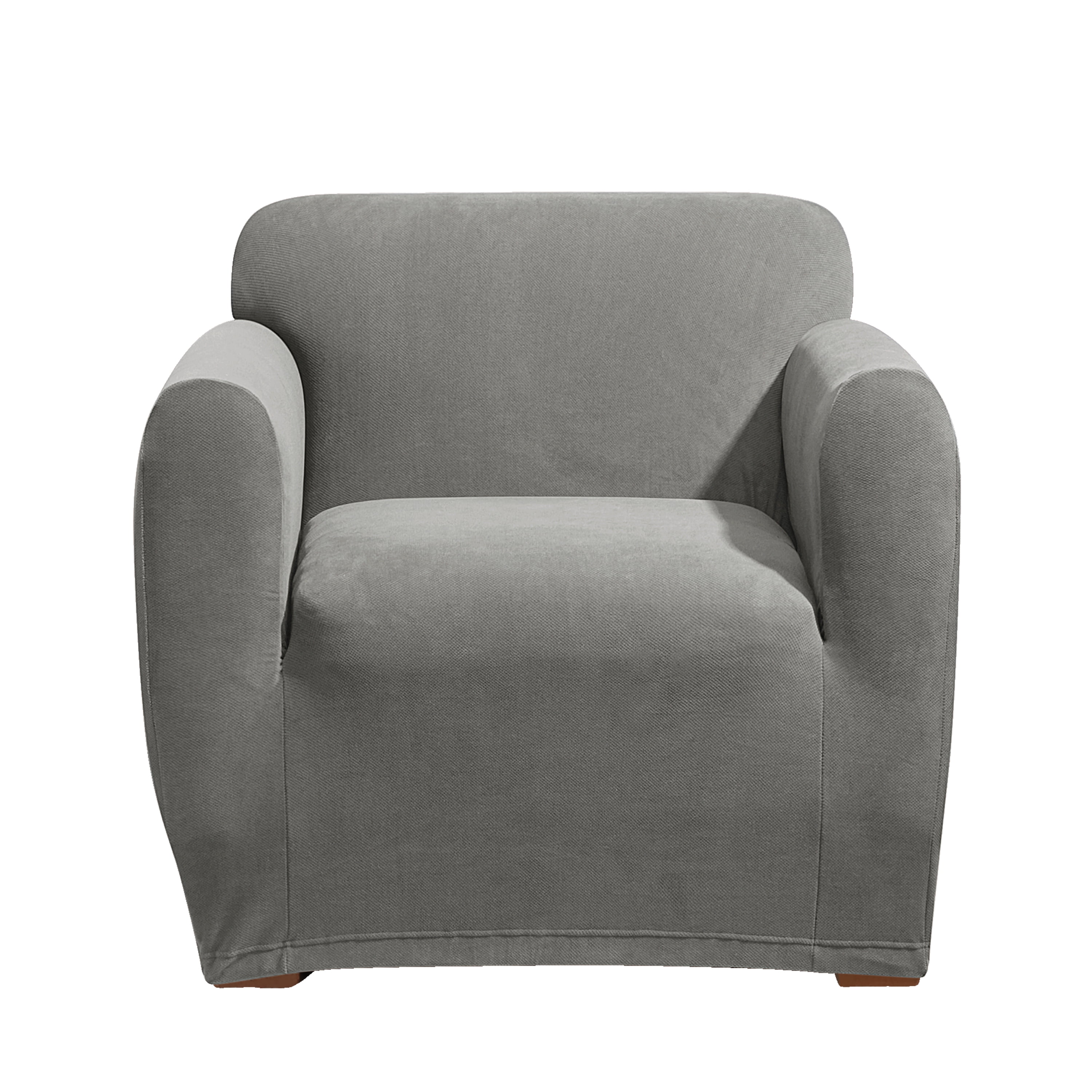 SureFit Stretch Morgan Modern Gray Chair Slipcover