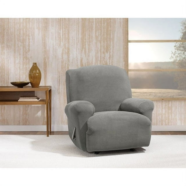 SureFit Stretch 1 Piece Recliner Slipcover Grey