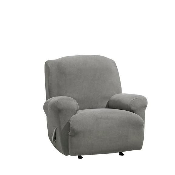SureFit Stretch Morgan 1 Piece Recliner Slipcover in Gray