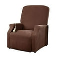thumbnail image 1 of SureFit  Stretch Pique Recliner Slipcover Chocolate, 1 of 2