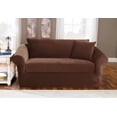 thumbnail image 1 of SureFit Slipcovers Polyester Chocolate Brown 40 H x 96 W x 38 D Elastic Two-Way Stretch Machine-Washable, 1 of 2