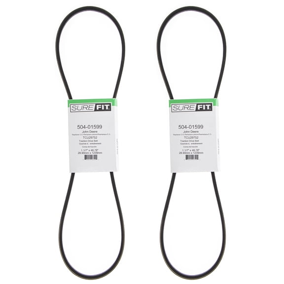 SureFit Traction Drive Belt John Deere TCU29752 WG32A WG36A WG48A WalkBehind 2PK