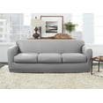 thumbnail image 1 of SureFit  Ultimate Stretch Leather 4 Piece Sofa Slipcover Light Pebbled Gray, 1 of 2