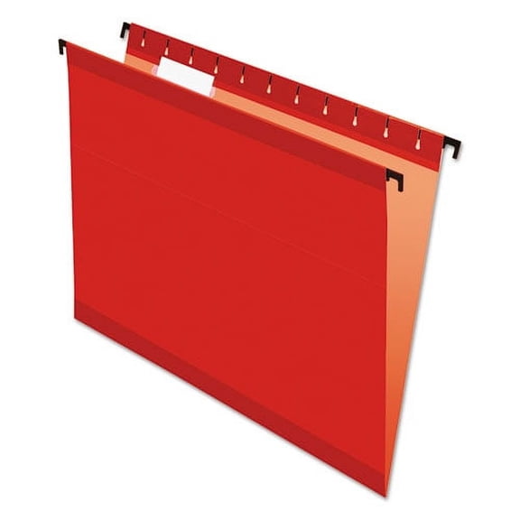 "SureHook Hanging Folders, Letter Size, 1/5-Cut Tabs, Red, 20/Box | Bundle of 10 Boxes"