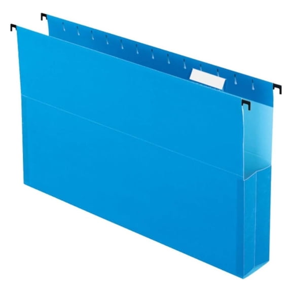 SureHook Reinforced Hanging Box File, 2", Legal, Blue, 1/5 Cut, 25 per box (59302EE)