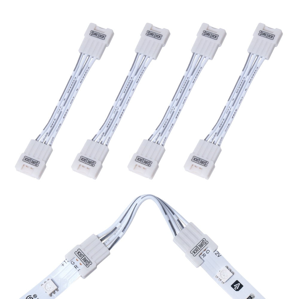SureLock White RGB LED Tape Light Corner Connectors