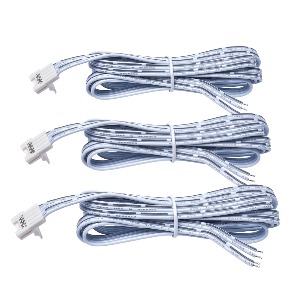 48-inch White RGB LED Tape to Wire Connector Pack