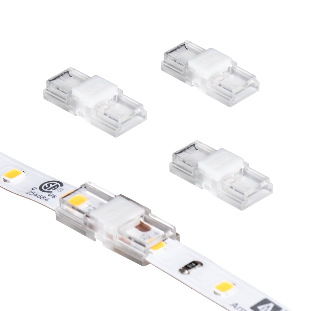 SureLock Pro 2 Pin Clear LED Strip Light Connectors, 4 Pack