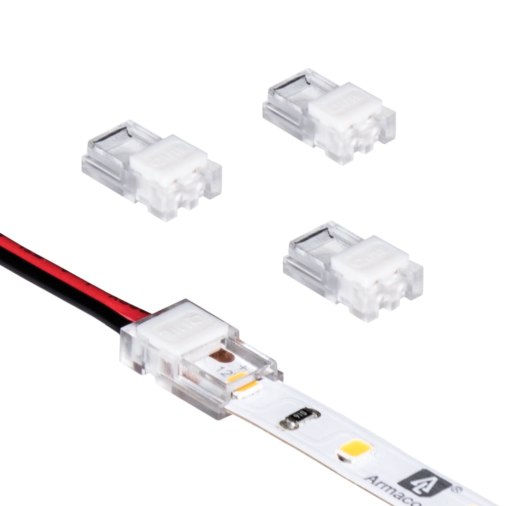SureLock Pro 2-Pin Clear LED Strip Light Connectors, 4 Pack