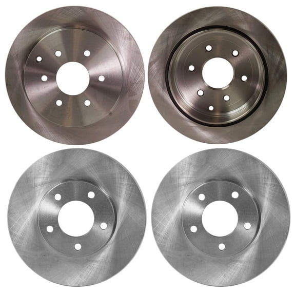 KarParts360 Brake Disc For Infiniti QX80 2014-2021 | Front and Rear | 4-Wheel Set | Replacement For 40206ZR00A, 402069FF0B