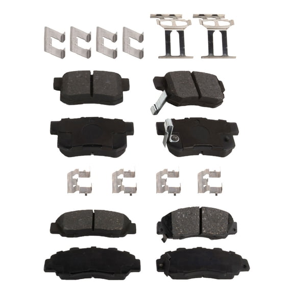 KarParts360 Brake Pads For Isuzu Oasis 1999 Front and Rear | 4-Wheel Set | Replacement For 45022S1AE20, 43022SP0E01
