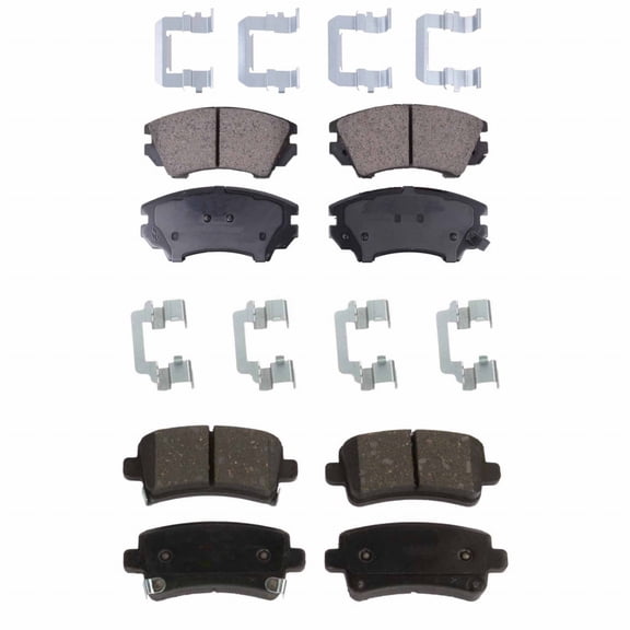 KarParts360 Brake Pads For Saab 9-5 2011 Front and Rear | 4-Wheel Set | Replacement For 13237751, 13237765