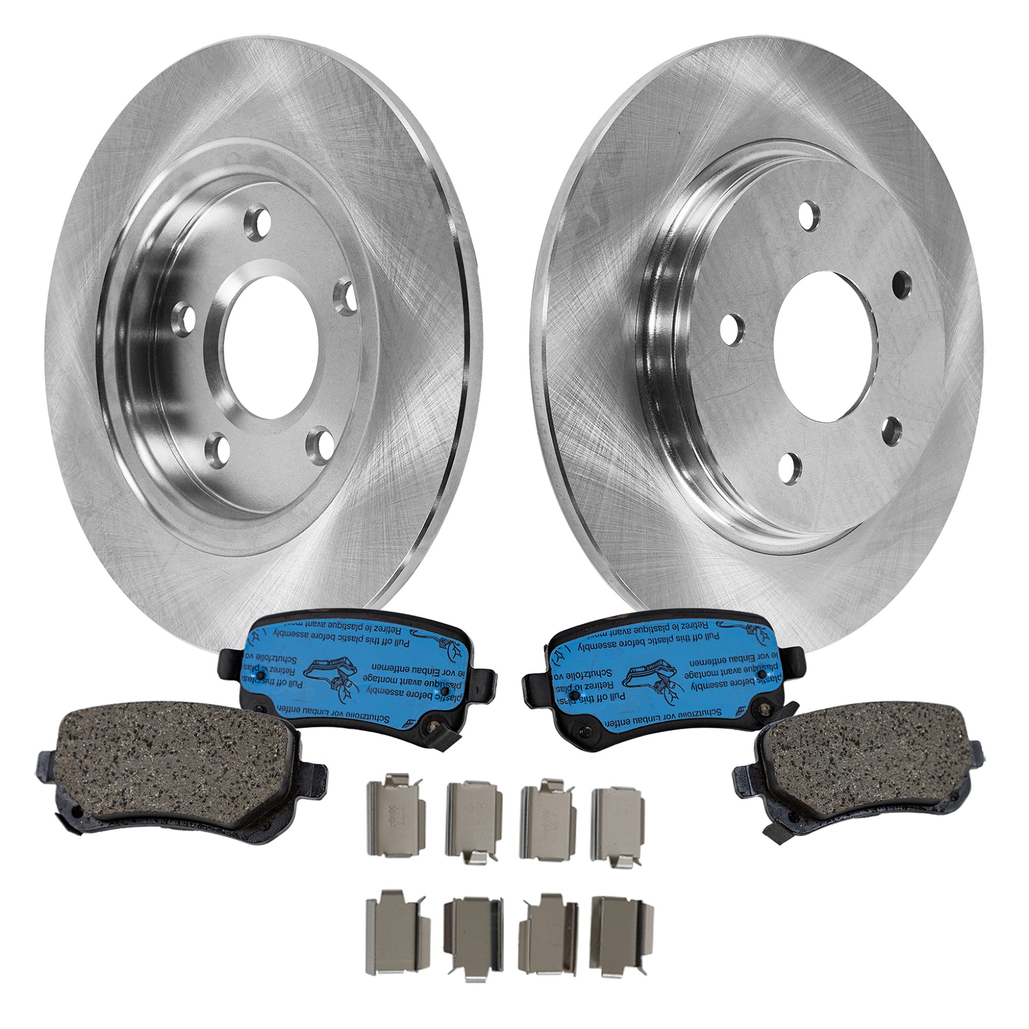 SureStop Rear Brake Disc & Pad Kit Plain Surface 5 Lugs Ceramic 305mm ...
