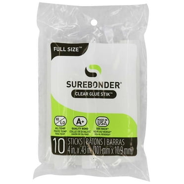 Surebonder All Purpose Clear 4-inch Full Size Hot Glue Sticks - 10 Pack