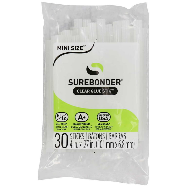 Surebonder All Purpose Clear 4-inch Full Size Hot Glue Sticks - 30 Pack 