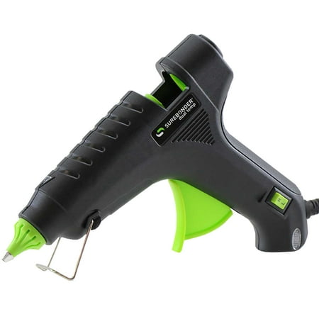 Surebonder Hot Glue Gun Full Size, Dual Temperature 40W Glue Gun for DIY, Craft, & Home Repair, Uses 7/16" Glue Sticks, Black