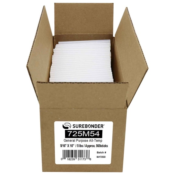 Surebonder Mini Size Clear Dual Temp Hot Glue Sticks  5 lb Box, Perfect for Crafts, DIY, & All-Purpose Use, Approximately 565 Mini Glue Sticks