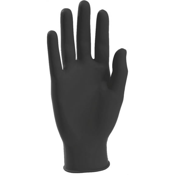 Surecare 5MIL BLACK Extended Cuff Nitrile Disposable Gloves Size Small 1000ct Powder-Free Latex-Free Food/Exam Grade Textured