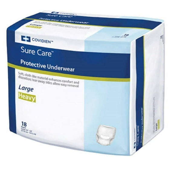 Surecare Adult Absorbent Underwear  Pull On, Large, Disposable, Heavy Absorbency, Pack of 18