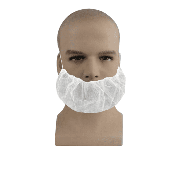 Surecare Disposable White Beard Cover PPE Face Cover 1,000CT ONE SIZE