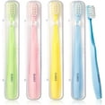thumbnail image 1 of Suree Extra Soft Toothbrush for Sensitive Teeth and Receding Gums, 10,000 Micro Nano Bristles, Soft Travel Toothbrush with Individual Protable Case for Adults (4 Pack, Blue, Yellow, Pink,Green), 1 of 7
