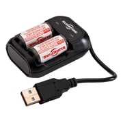 Surefire 123A Rechargeable Batteries Includes Charger SFLFP123-KIT