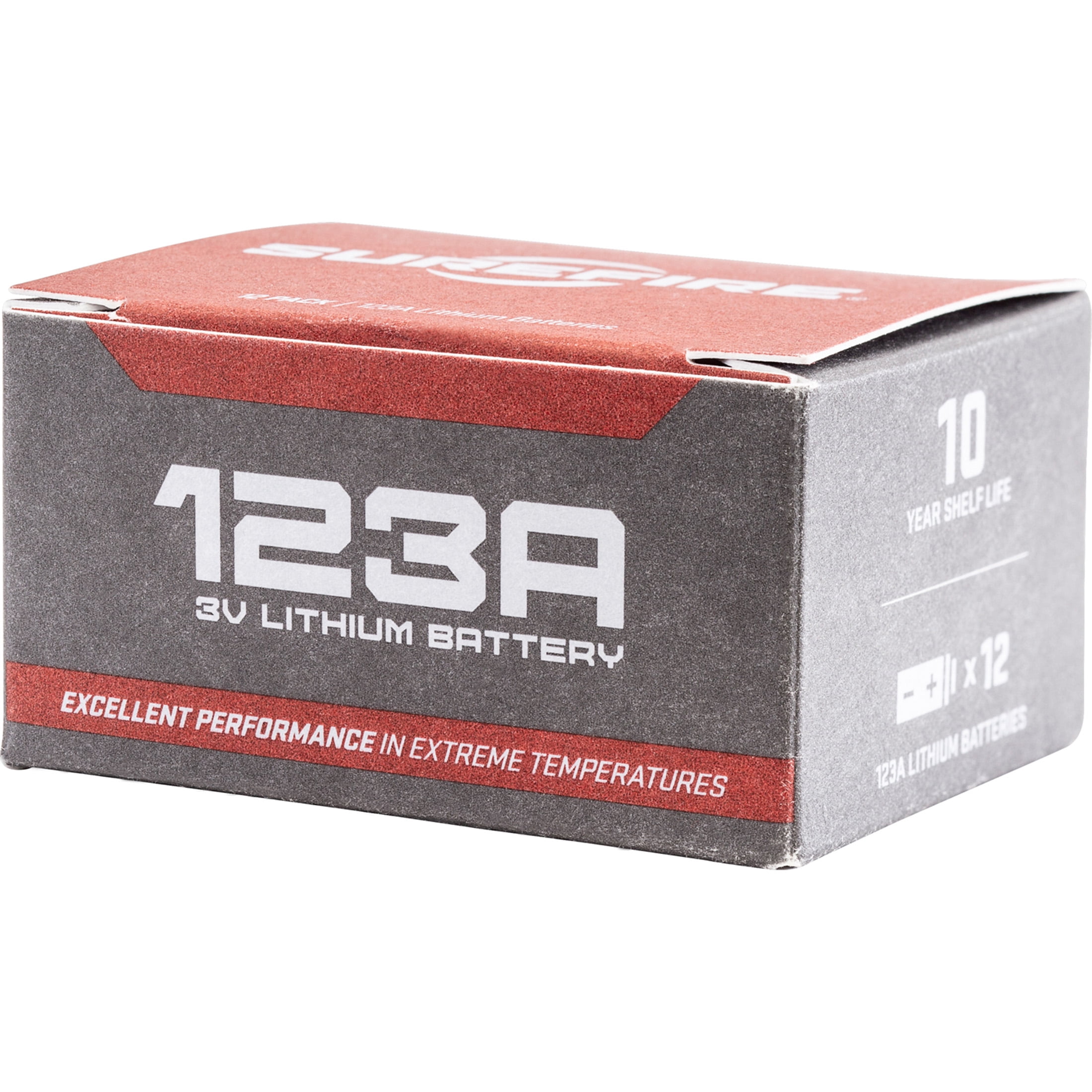 Surefire High Performance 3V Lithium CR123A Batteries, 12 Pack