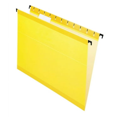 Surehook Hanging Folders, Letter Size, 1/5-Cut Tab, Yellow, 20/box | Bundle of 5 Boxes