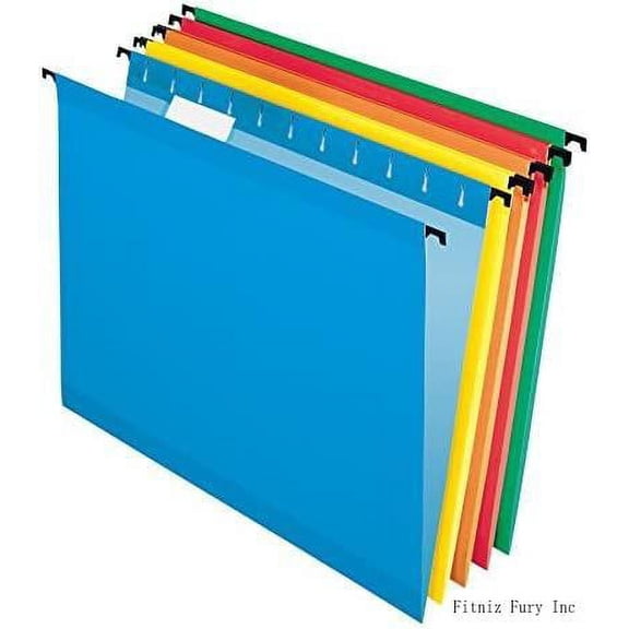 Surehook Reinforced Hanging Folders, Letter Size, Assorted Colors, 20 Per Box (6152 1/5 ASST)
