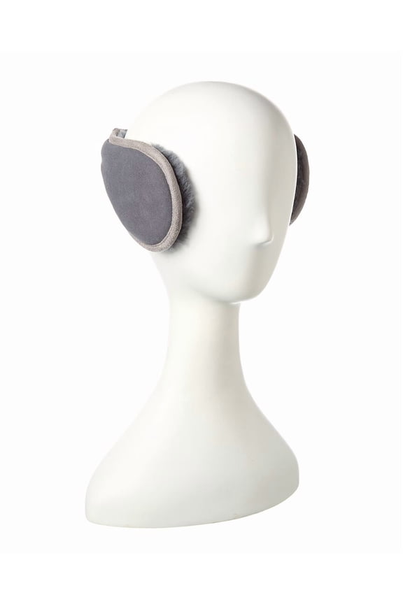 Shearling Earmuffs, os, Grey