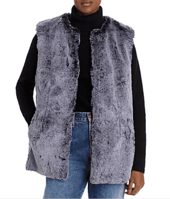 Surell Rex Rabbit Faux Fur Vest