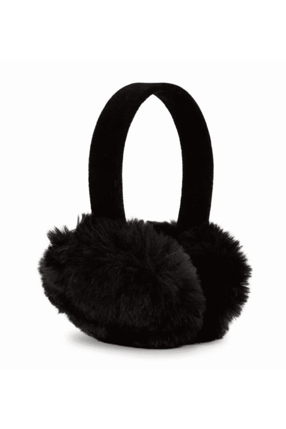 Women's Faux Beaver Fur Earmuffs - Black